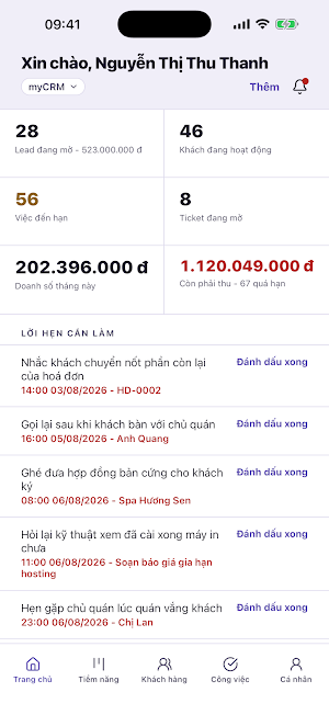 myCRM - Chăm sóc, Bán hàng Screenshot 0