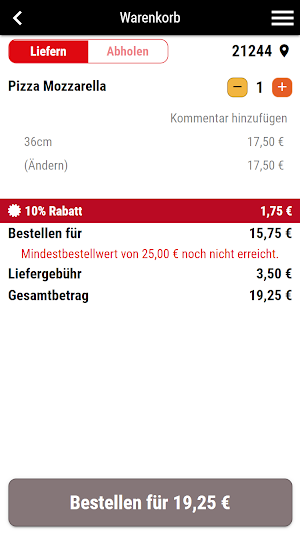 Pizzahaus Tostedt Lieferdienst Screenshot 1