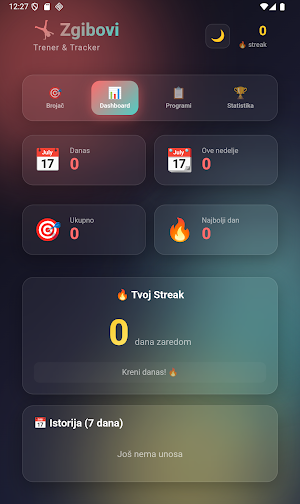 Zgibovi – Trener & Tracker Screenshot 1