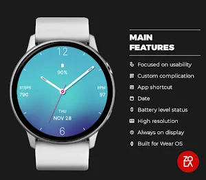 Pretty Blue Watch Face Screenshot 1