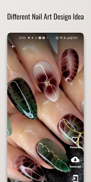 Earthy Hues Nail Polish Design Screenshot 0