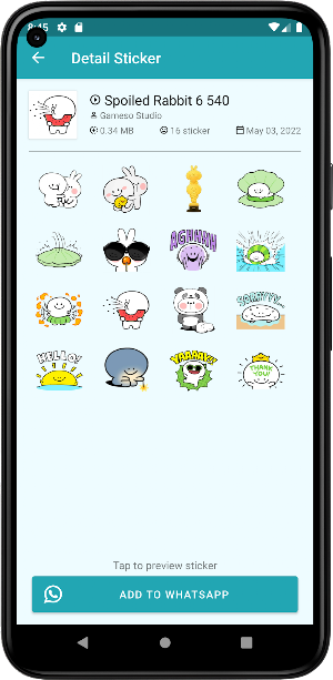 Spoiled Rabbit AnimatedSticker Screenshot 2