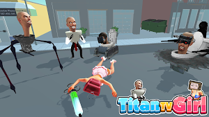 Titan TV Girl: Toilet Battle Screenshot 0