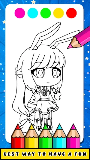 Gacha Anime Coloring Book Life Screenshot 1