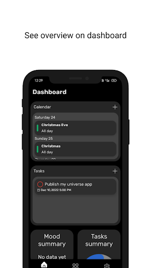 My Universe: Tasks & diary Screenshot 1