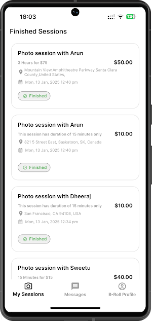 B-Roll Pro: Photography Gigs Screenshot 2