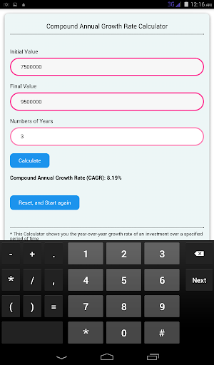 CAGR Calculator Screenshot 3