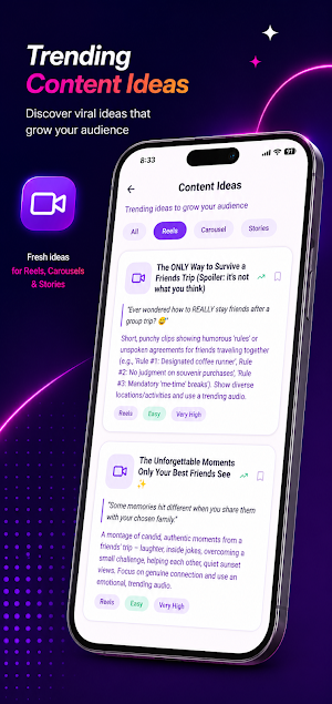 AI Content & Caption Generator Screenshot 1