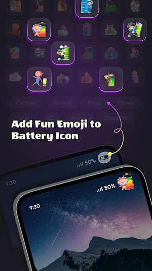 Battery Emoji Status Bar Icons Screenshot 1