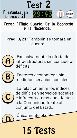 TestOpos Estatuto de Galicia Screenshot 3