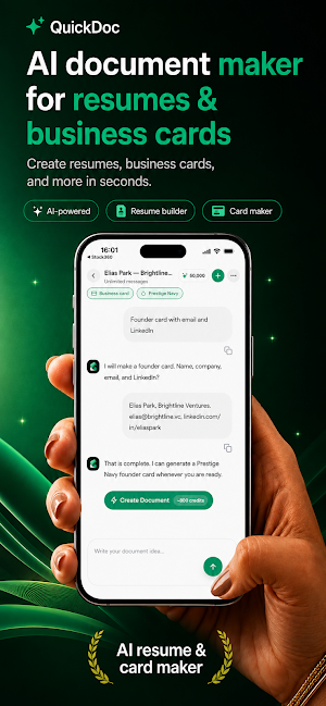 QuickDoc: AI Document Maker Screenshot 0