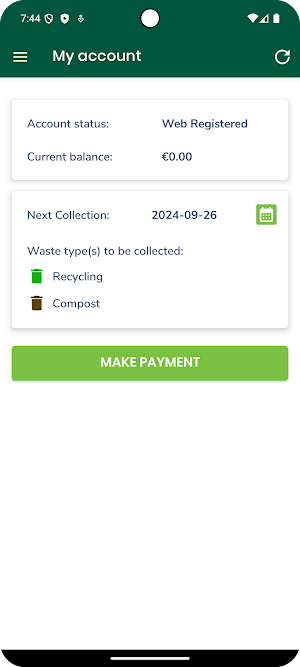 Advanced Waste Customer App Screenshot 0