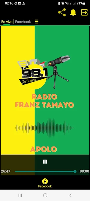 Radio Franz Tamayo 98.1 Apolo Screenshot 0