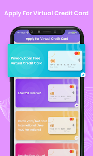 Apply for Virtual Credit Card Screenshot 1