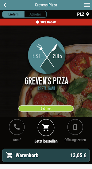 Grevens Pizza Screenshot 0