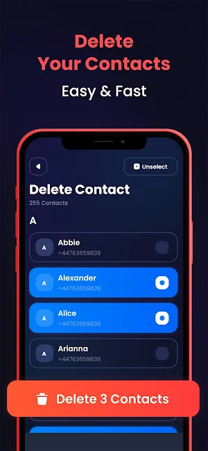 Contacts Backup Merge & Delete Screenshot 3