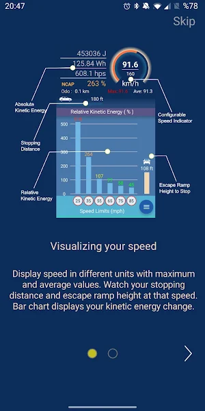 Kinetic Speedometer:Feel Speed Screenshot 0