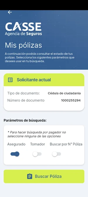 CASSE Agencia de Seguros Screenshot 2