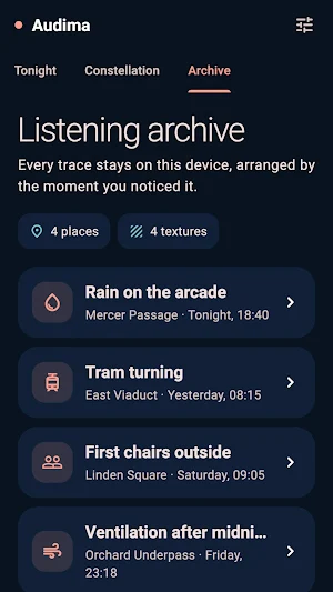 Audima: Soundwalk Journal Screenshot 2