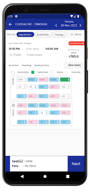 PKR Travels - Bus Tickets Screenshot 2