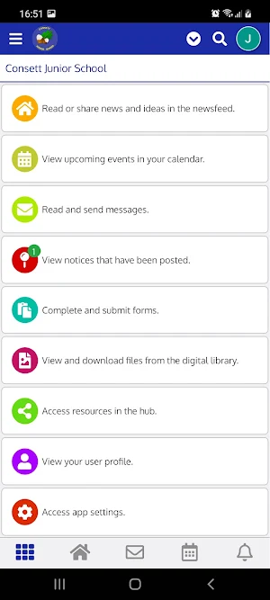 Consett Junior School App Screenshot 1