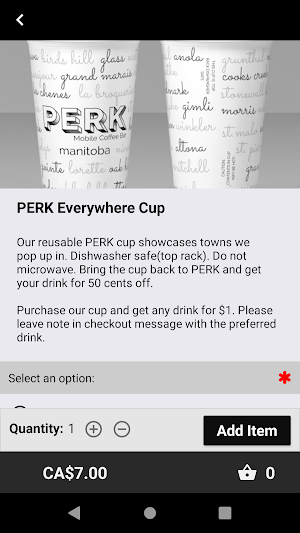 PERK Mobile Coffee Bar Screenshot 2