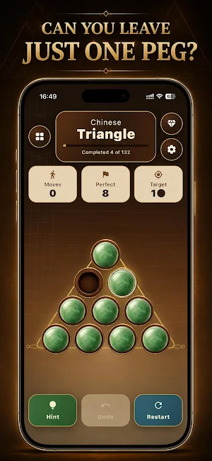 Triangle Peg Puzzle Screenshot 0