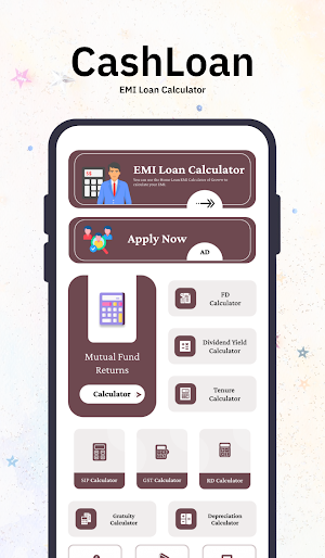 CashLoan - EMI Loan Calculator Screenshot 1