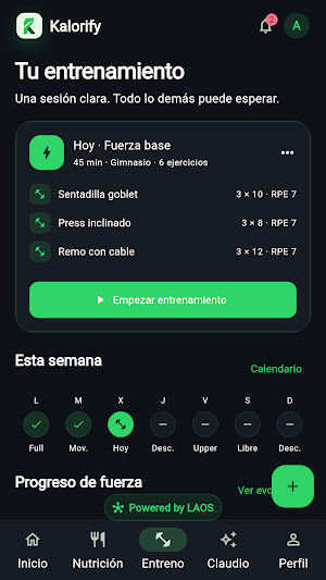 Kalorify Fitness y Entreno IA Screenshot 2