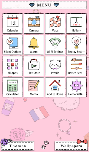 Cute Wallpaper Paris Cat Theme Screenshot 1