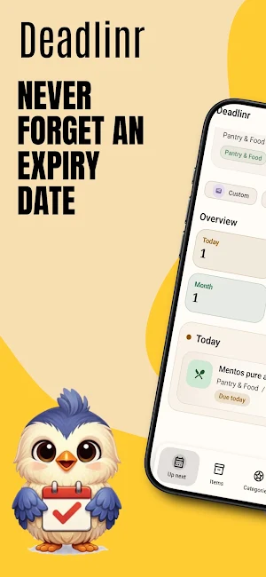 Deadlinr — Expiry Date Tracker Screenshot 0