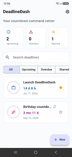 DeadlineDash: Countdown Screenshot 0