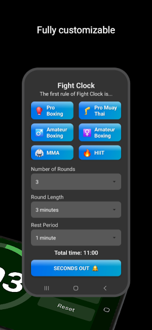 Fight Clock: Boxing/HIIT Timer Screenshot 2