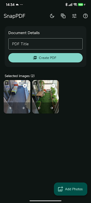 SnapPDF Photo to PDF Converter Screenshot 0