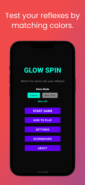 Glow Spin: Color Reflex Game Screenshot 0