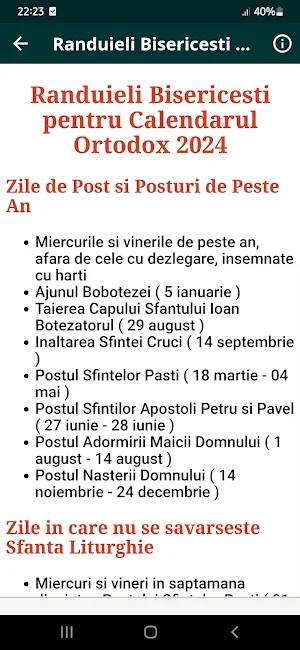 Calendar Ortodox 2024 Screenshot 2