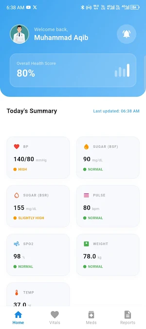MyHealthTracker Screenshot 2