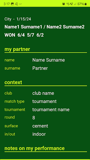 my padel diary Screenshot 2