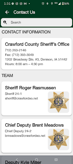 Crawford County Sheriff, IA Screenshot 1
