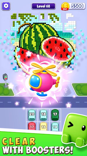 Car Sort: Pixel Color Puzzle Screenshot 2