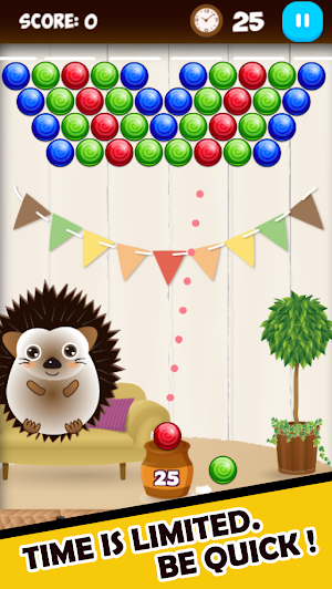 Hedgehog Bubble Shooter Screenshot 1