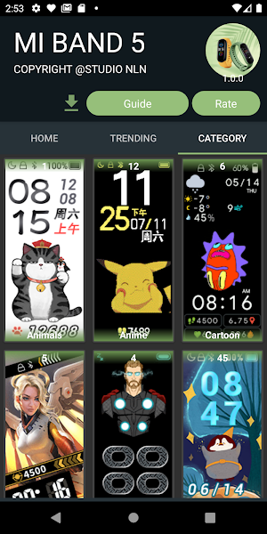 MiBand5 - WatchFace for Xiaomi Mi Band 5 Misfits Screenshot 3