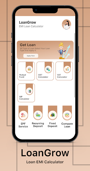 LoanGrow : Loan EMI Calculator Screenshot 0