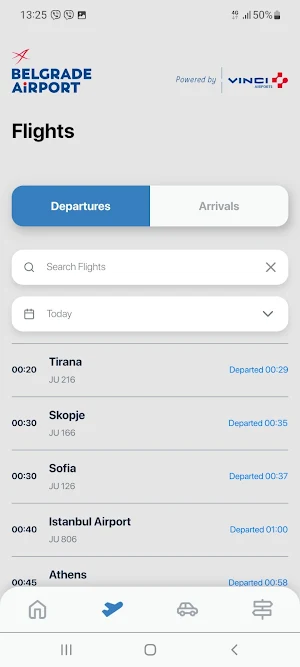 Belgrade Airport Official App Screenshot 1