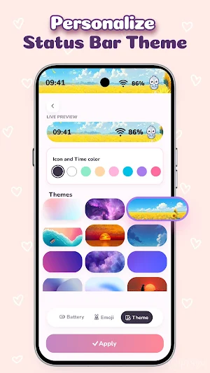 Emoji Battery Icon Custom Bar Screenshot 3