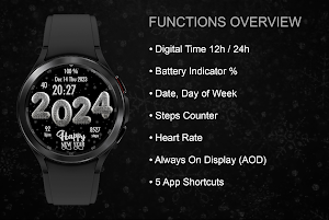 EY15 NewYear 2024 Watchface Screenshot 2