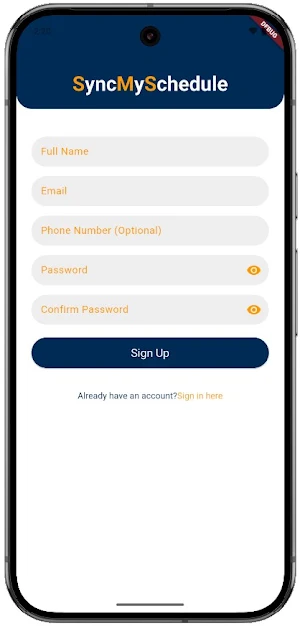 SyncMySchedule Screenshot 1
