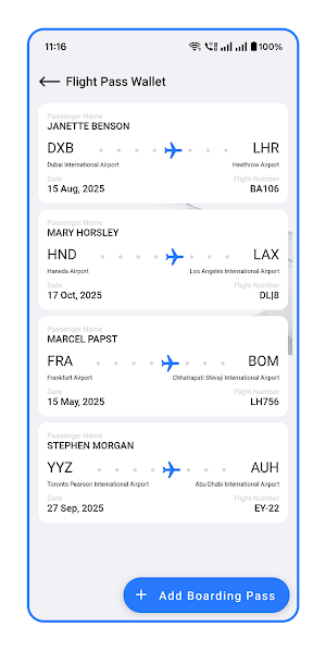 Flight Boarding Pass Screenshot 2
