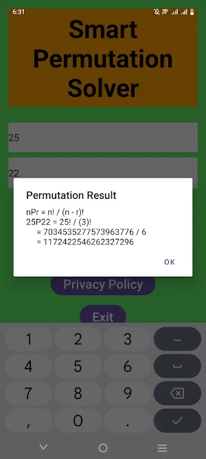 Smart Permutation Solver Screenshot 1