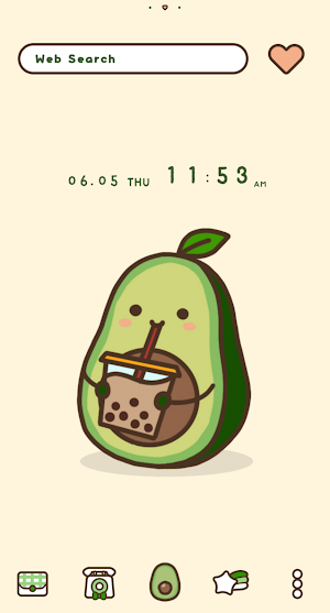 Bubble Tea Avocado Theme +HOME Screenshot 0